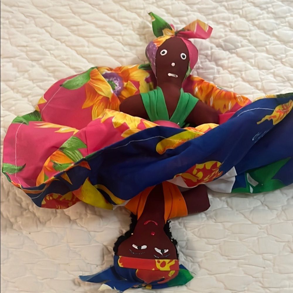 Colorful Fabric Dolls with Floral Dress